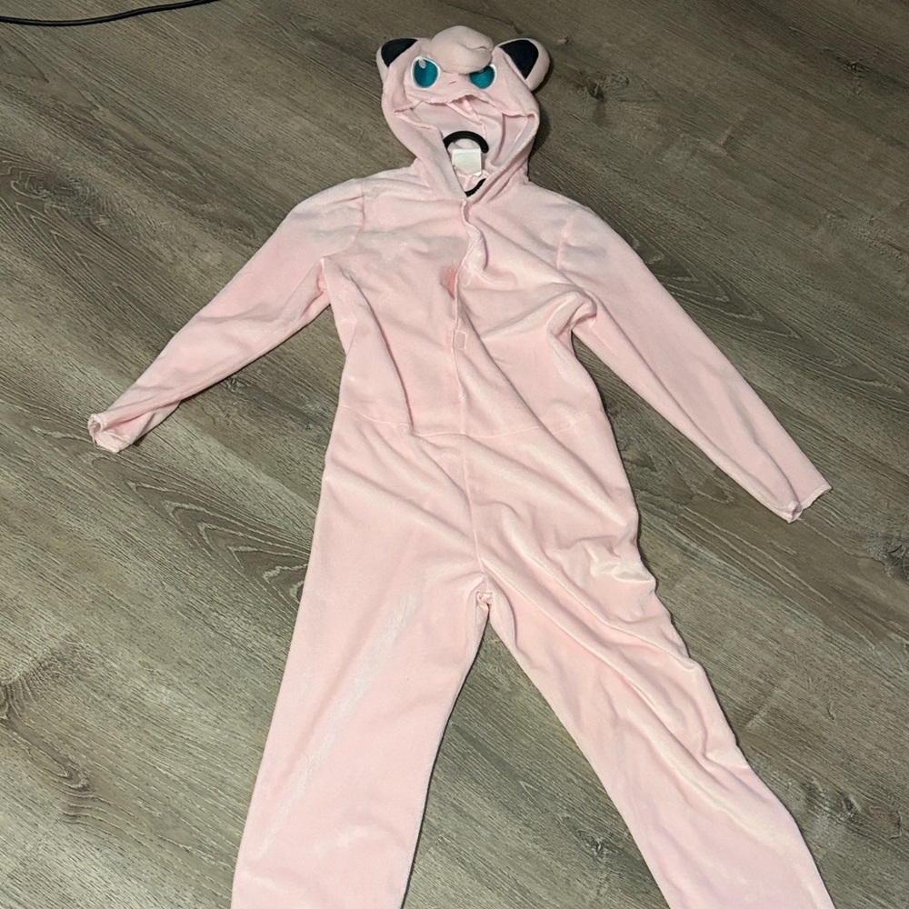 Pokemon Light Pink Hooded One-Piece Footie with Character Hood